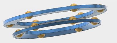 Illustration 6: Les 2 anneaux de billes de la nouvelle plate-forme